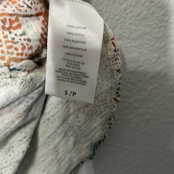 Anthropologie Eri + Ali Briony Multicolored Dolman Balloon Sleeve Top Mosaic Sm - Picture 7 of 9